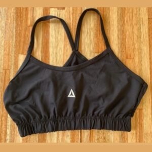 Top de tiras negro