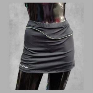 Pollera short gris con vivo