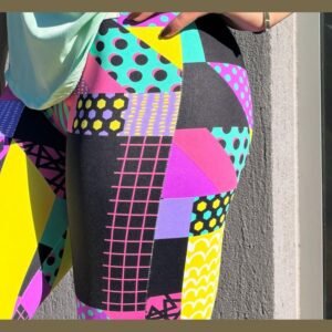 Calza estampada geométrica multicolor