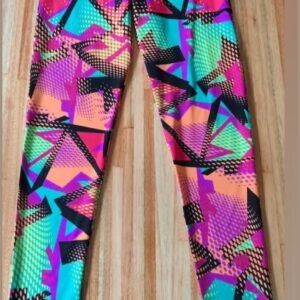 Calza estampada geométrica fucsia