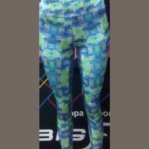 Calza Bigfine estampada verde y azul