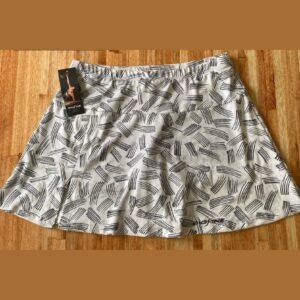 Pollera short estampada blanca