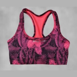 Top estampado hojas fucsia
